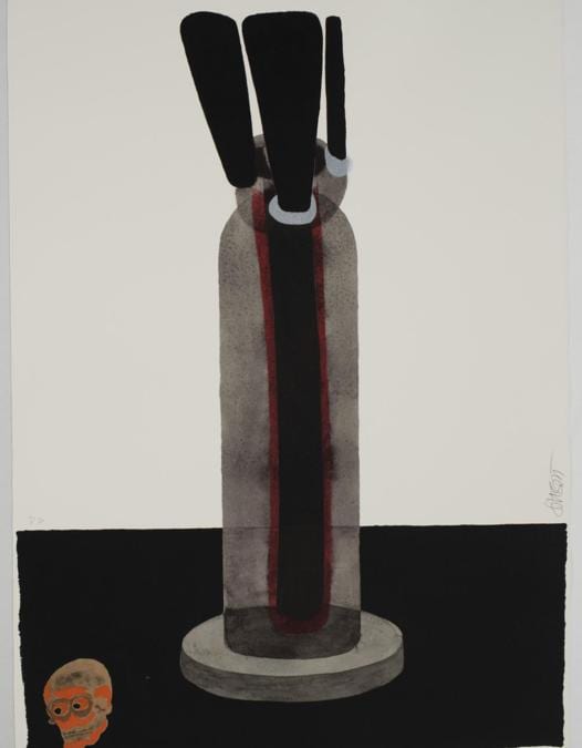 Lingam (92x66), litografie edizione galleria Clio Calvi Rudi Volpi, 2002
