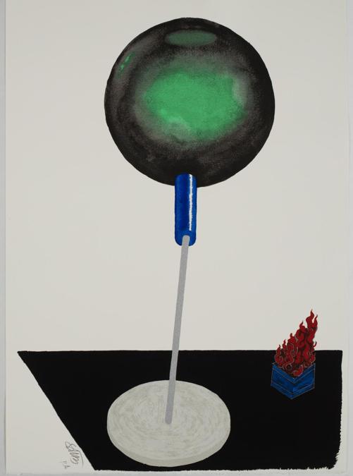 Capricci (92x66), litografie edizione galleria Clio Calvi Rudi Volpi, 2002