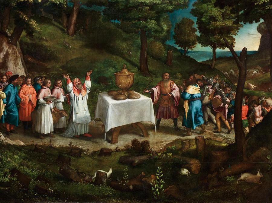 ITINERARI 10. Lorenzo Lotto. Sacrificio di Melchisedech, 1545 ca. Olio su tela, 172 x 248 cm. Loreto, Museo Pontificio Santa Casa