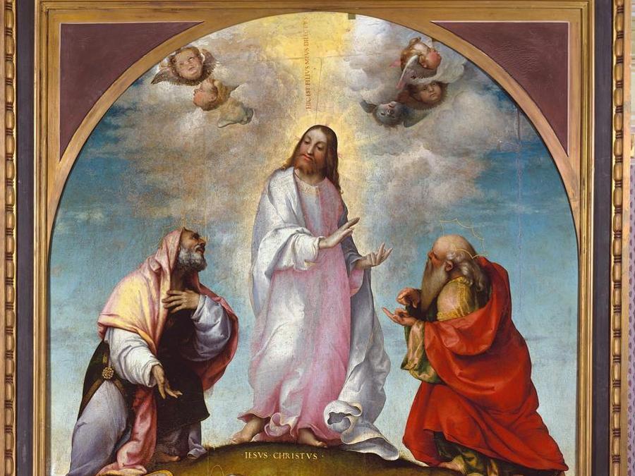 ITINERARI 17. Lorenzo Lotto. Trasfigurazione di Cristo, 1511 da. Olio su tavola, 300 x 293 cm. Recanati, Musei civici