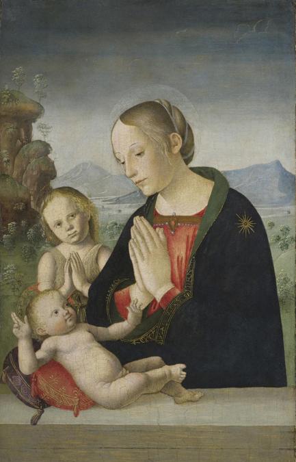 Antoniazzo Romano, Madonna col Bambino e san Giovannino, Courtesy Salamon Old Masters