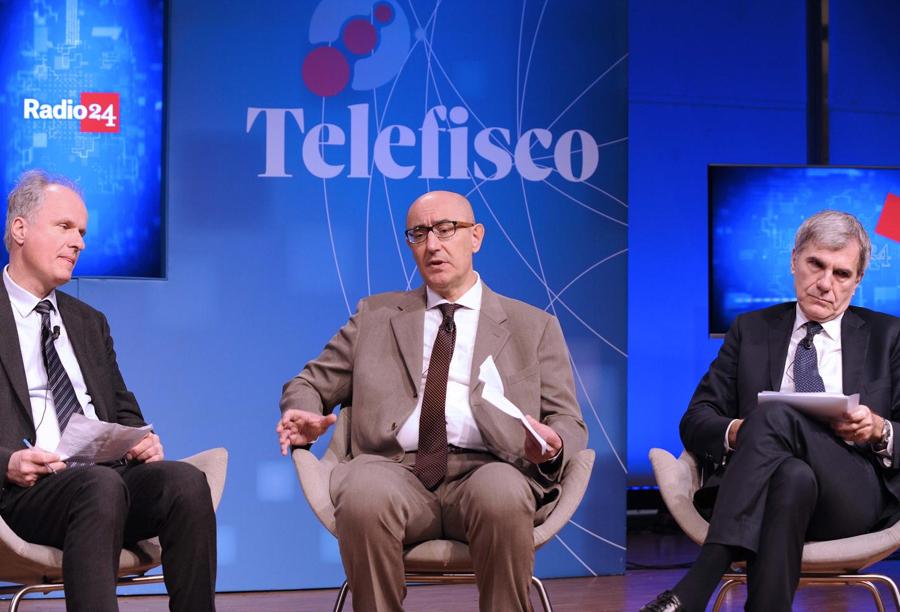 Il Direttore dell Agenzia dell' Entrate Antonio Maggiore con Massimo Miani Presidente Ordine dei Commercialisti - foto IPP/Di Mauro