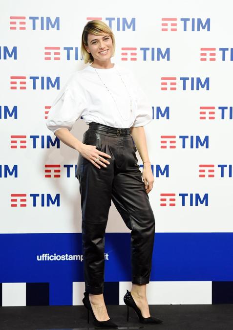 Anna Foglietta in Alberta Ferretti (Photo by Daniele Venturelli/Daniele Venturelli/Getty Images)