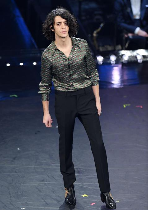 Francesco Motta in Gucci (Photo by Daniele Venturelli/Daniele Venturelli/WireImage )