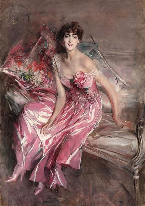 Giovanni Boldini - La signora in rosa (Olivia Concha de Fontecilla), 1916 - Olio su tela, cm 163 x 113 - Ferrara, Museo Giovanni Boldini