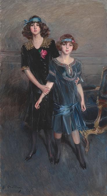 Giovanni Boldini - Muriel e Consuelo Vanderbilt, 1913 - Olio su tela, cm 224,2 x 120 - Fine Arts Museums of San Francisco - Dono di Mrs. Vanderbilt Adams