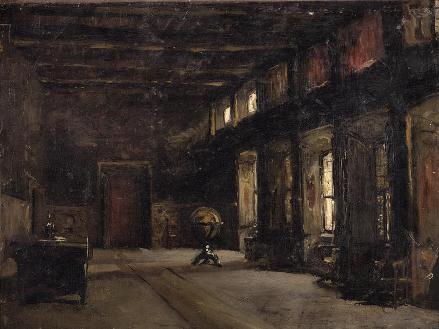 Gioacchino Banfi (1851-1885), Sala del Palazzo Verri a Milano, 1870, olio su tela, cm 33 × 41,5, Milano, Galleria d'Arte Moderna (in deposito a Palazzo Sormani, sala dei Putti) (photo © Mauro Ranzani)
