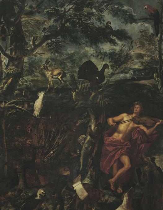 Anonimo olandese, Pandolfo Reschi (1640-1696), Livio Mehus (1627-1691), Ciclo di Orfeo (dettaglio), 1675-1680 circa, olio su tela, Milano, Pinacoteca del Castello Sforzesco (in deposito a Palazzo Sormani, sala del Grechetto e sala dei Putti) (© Comune di Milano-Tutti i diritti riservati)