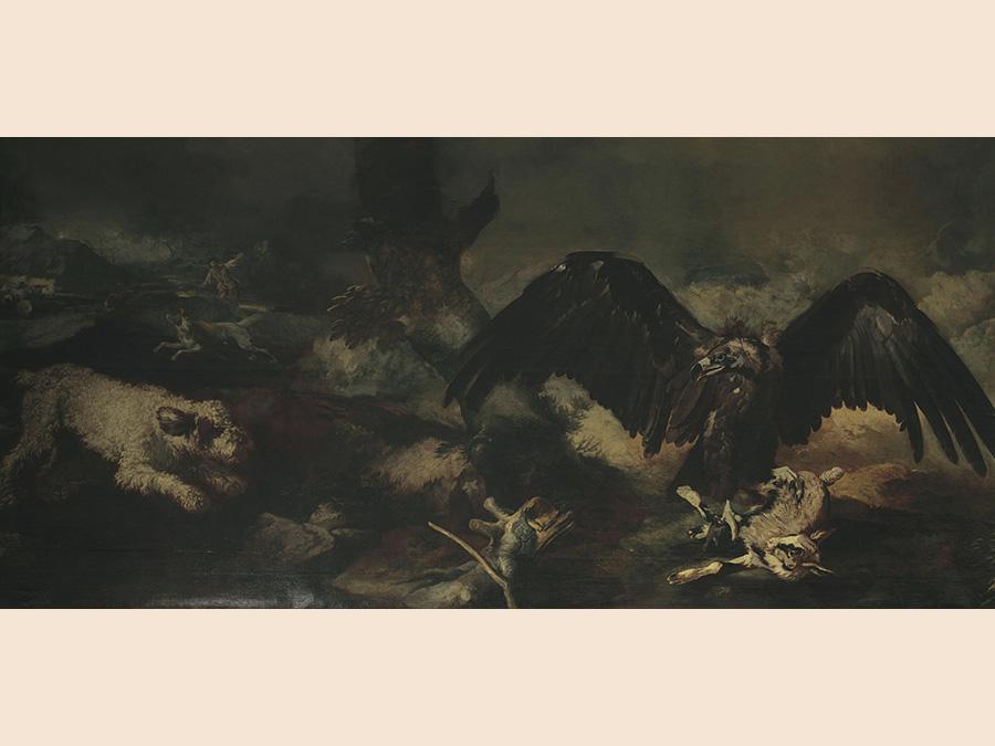 Anonimo olandese, Pandolfo Reschi (1640-1696), Livio Mehus (1627-1691), Ciclo di Orfeo (dettaglio), 1675-1680 circa, olio su tela, Milano, Pinacoteca del Castello Sforzesco (in deposito a Palazzo Sormani, sala del Grechetto e sala dei Putti) (© Comune di Milano-Tutti i diritti riservati)