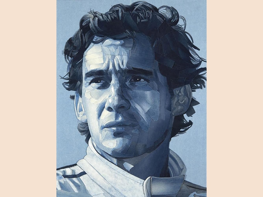 Un ritratto di Ayrton Senna fata dall’artista inglese  Ian Berry , a San  Paulo, Brazil, 05 Novembre  2014. ANSA/AYRTON SENNA INSTITUTE 