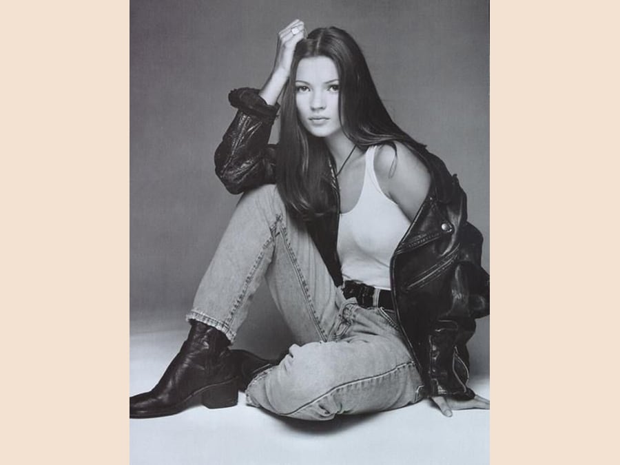 Kate Moss in una celebre campagna di Calvin Klein 