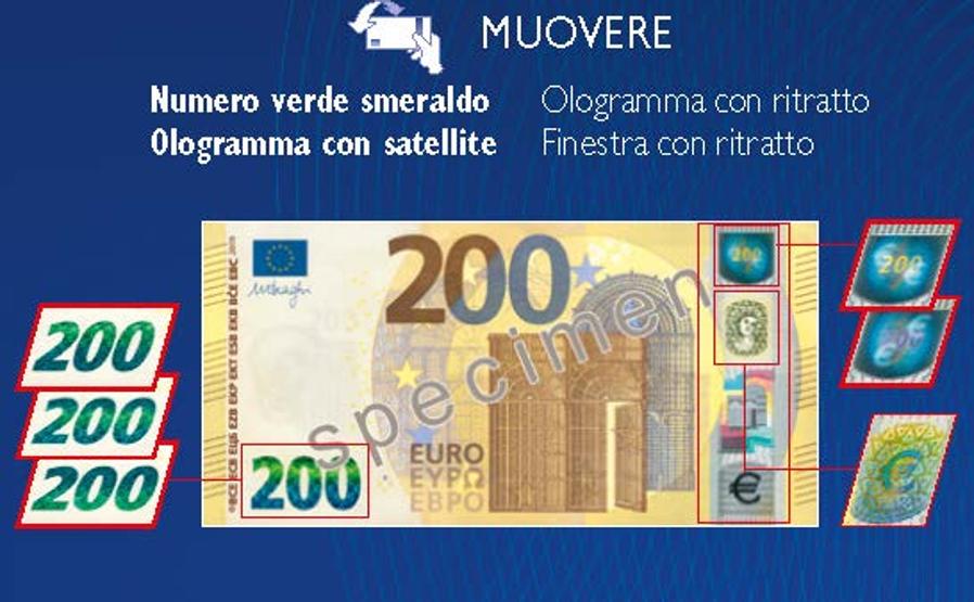 Le caratteristiche delle nuove banconote da 100 e 200 euro - Il Sole 24 ORE