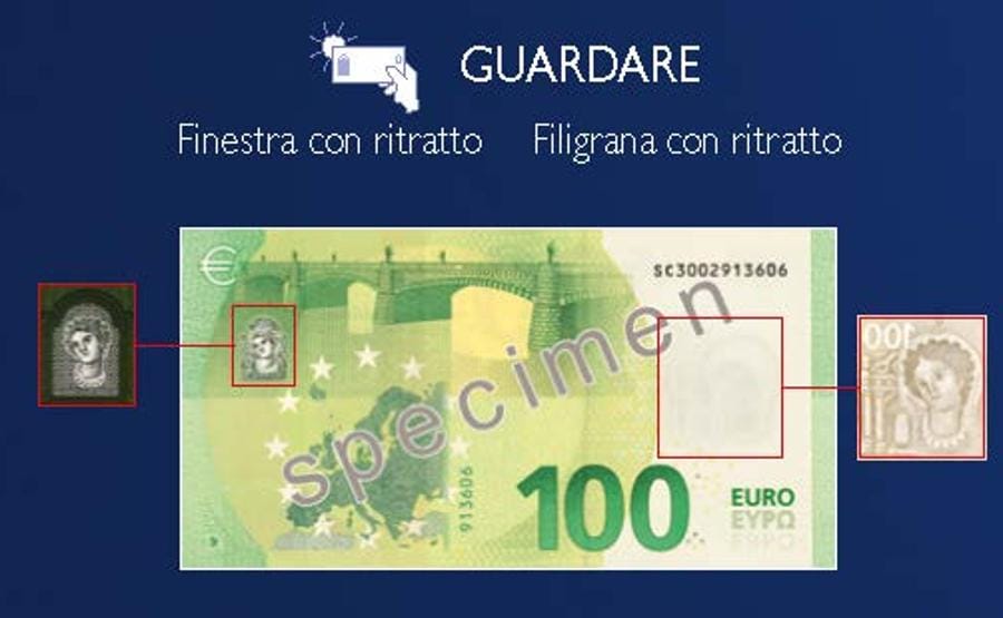 Le caratteristiche delle nuove banconote da 100 e 200 euro - Il Sole 24 ORE