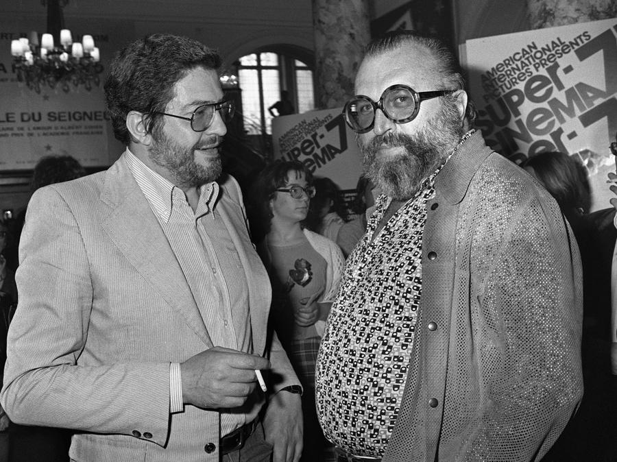 Ettore Scola e Sergio Leone (Photo by AFP)