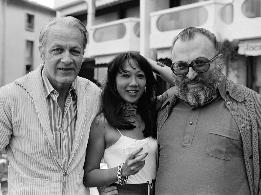 François Chalais, Mei Chen Chalais e Sergio Leone (Afp)