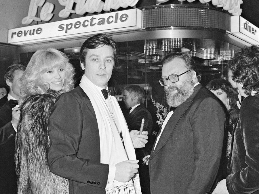  Alain Delon,  Mireille Darc e Sergio Leone (Photo by STF / AFP)