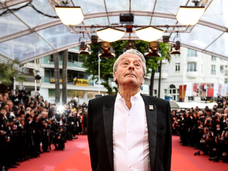 Alain Delon a Cannes . (Photo by Valery HACHE / AFP)