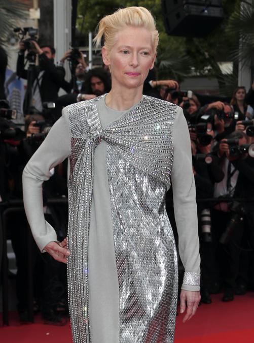 Tilda Swinton in Haider Ackermann (EPA/IAN LANGSDON)