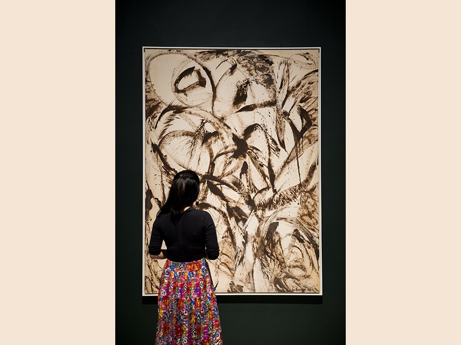 Lee Krasner: Living Colour exhibition at Barbican Art Gallery on May 29, 2019 in London, England. The exhibition is on view 30 May - 1 September 2019. (Photo by Tristan Fewings/Getty Images for Barbican Art Gallery)