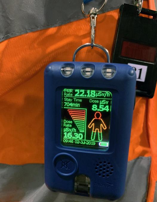 Le dosi di radioattività vengono costantemente monitorate