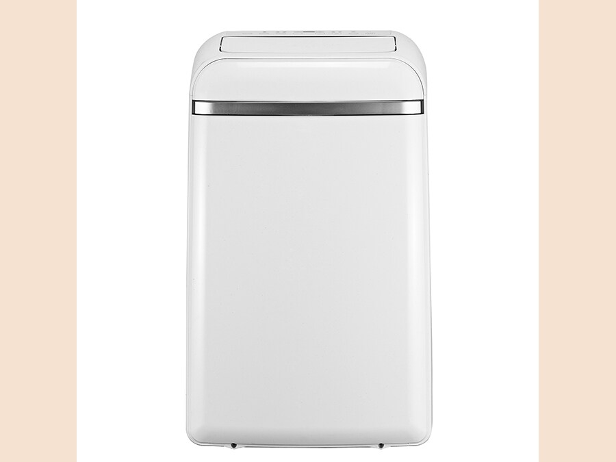 Midea, Eco, A+, climatizzatore trasferibile che è in grado anche di deumidificare assorbendo ben 8 litri per ora, e di notte può funzionare con il minimo rumore. E' dotato di telecomando e timer.