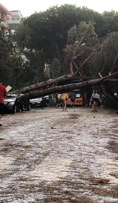 Un'immagine, tratta dal profilo Facebook del Comune di Cervia, che mostra i danni causati dalla tempesta abbattutasi su Milano Marittima. (PROFILO FACEBOOK DEL COMUNE DI CERVIA)