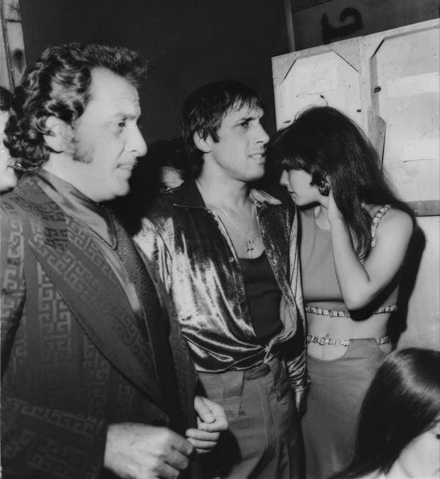 Domenico Modugno con Adriano Celentano e Claudia Mori  (Totalphoto / Fotogramma/giacominofoto/Fotogramma) 