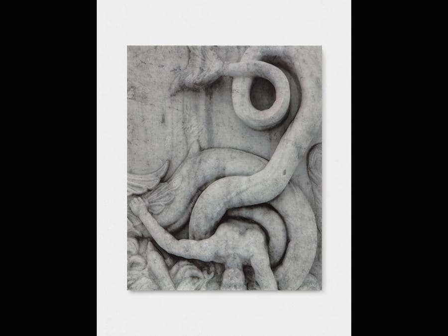 Elisa Sighicelli, ’Untitled (9074)’ 2018, 100x80x4 cm. Fotografia stampata su marmo. Su concessione del Ministero per i Beni e le Attività Culturali - Museo Archeologico Nazionale di Napoli (foto di Sebastiano Pellion di Persano)