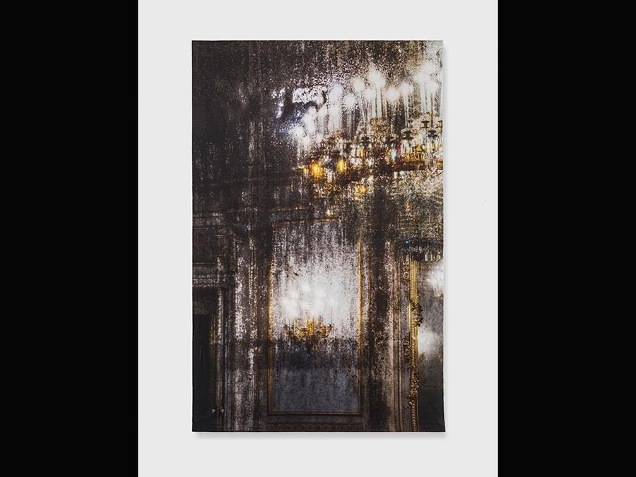 Elisa Sighicelli, ’Untitled (9178)’ 2018, 214x143 cm. Fotografia stampata su raso (foto di Sebastiano Pellion di Persano)