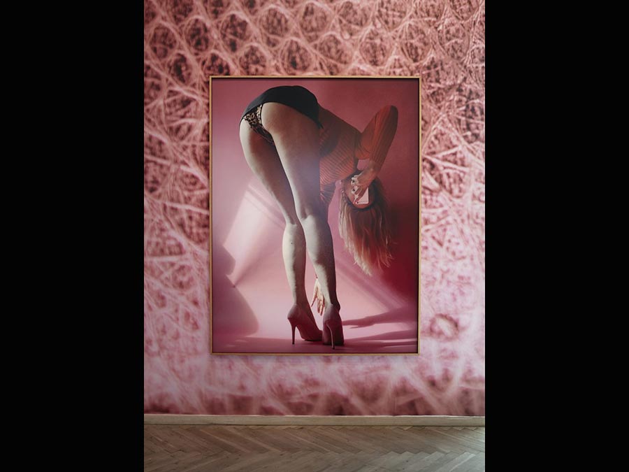 Arvida Byström, Upskirt (1/3), 2018. La 27enne svedese Arvida Byström, presentata a Chart 2019 da Gallery Steinsland Berliner di Stoccolma, usa i social media e un'estetica iper-femminile per indagare temi quali l'identità, la rappresentazione del corpo, il potere comunicativo del selfie, le dinamiche sociali e la salute mentale principalmente attraverso la fotografia e la performance. I prezzi in fiera andavano da 1.200 a 7.600 euro. (Courtesy Gallery Steinsland)