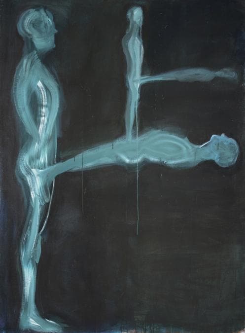 Cosmoscow 2019, Jaan Toomik (1961),Family III, 2014, Acrilico su tela 190 X 140 Cm,(prezzi oscillano da 9-28 mila euro). Artista  Temnikova  Kasela Gallery (Tallin)  