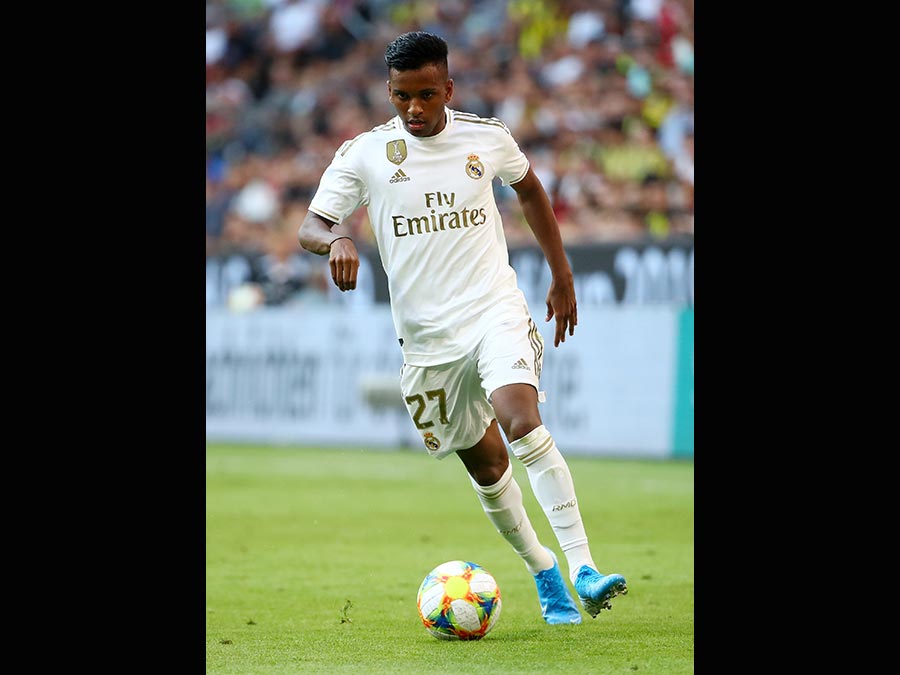 Il 18enne attaccante brasiliano Rodrygo Goes, acquistato dal Real Madrid, Nelle casse del Santos 45 milioni di euro. (Reuters)