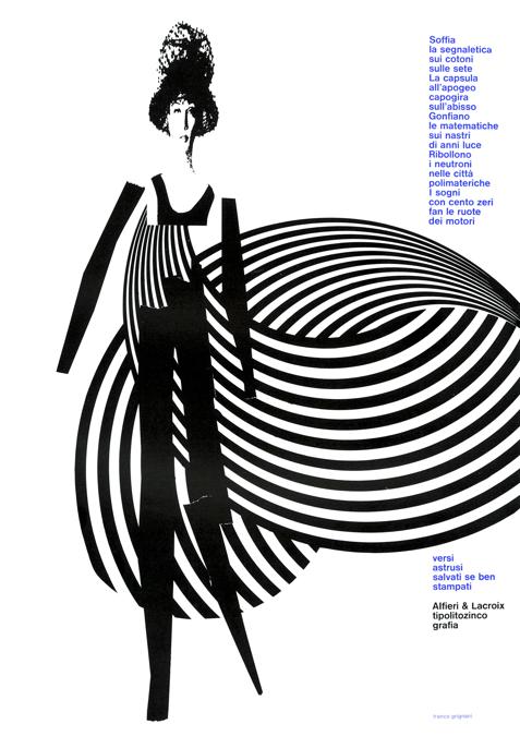 Franco Grignani, Pubblicità Alfieri & Lacroix, 1965, stampa offset, 29,5x21 cm (Archivio Manuela Grignani Sirtoli, © Matteo Zarbo)