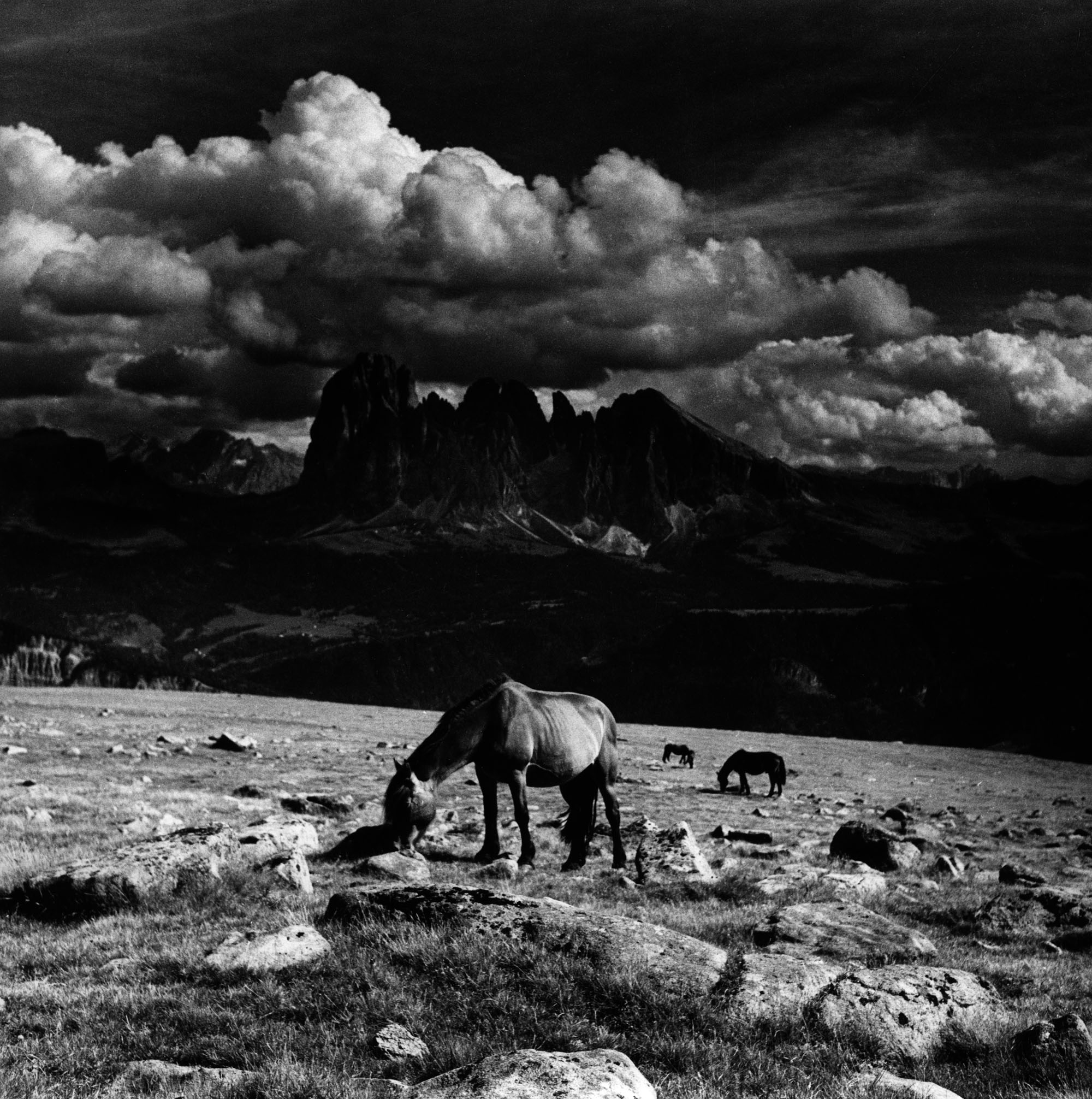 Franco Grignani, Tempo sul Sassolungo, 1950, gelatina bromuro d'argento/carta, 30,5x30,5 cm, Mufoco, Museo di fotografia contemporanea