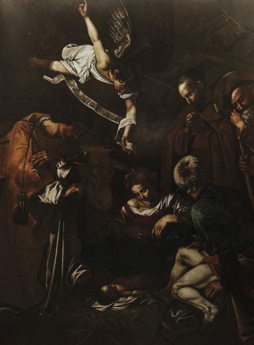 La «Natività» rubata di Caravaggio: l'originale e la copia ...