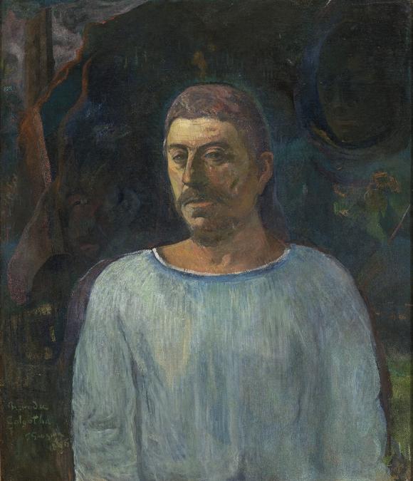 Paul Gauguin, Self portrait near Golgotha, 1896. Oil on canvas, 75.5 × 63 cm. Museu de Arte de São Paulo Assis Chateaubriand, São Paulo, Brazil (Inv. 108 P)