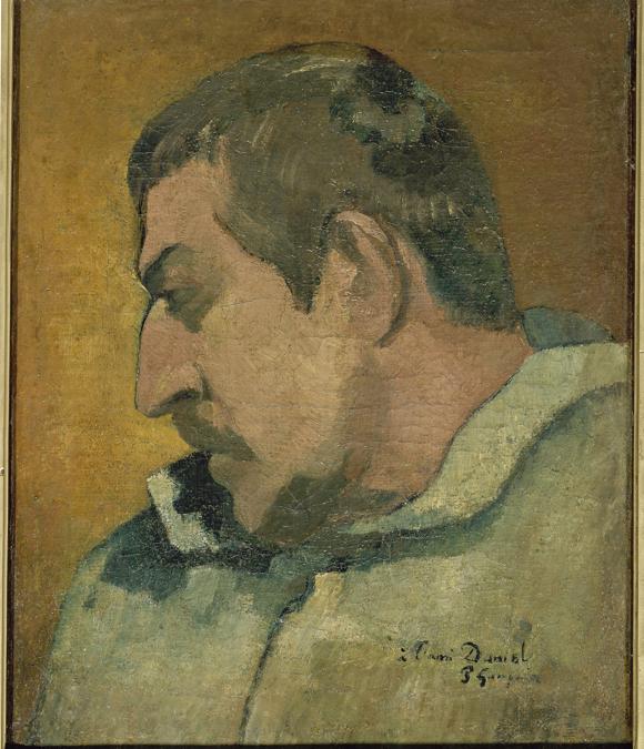 Paul Gauguin, Self Portrait al'ami Daniel, 1896. Oil on canvas, 40.5 × 32 cm. Musée d'Orsay, Paris. Gift of Madame Huc de Monfried, 1951 (RF 1951-7). RMN-Grand Palais (musée d'Orsay) / Hervé Lewandowski
