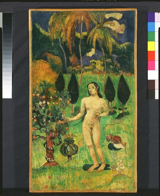 Paul Gauguin, Exotic Eve, 1890. Watercolour on paper, 42.8 × 25.1 cm. Pola Museum of Art, Hakone. Photo courtesy of the owner