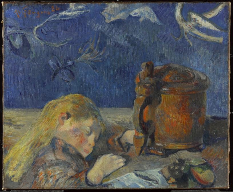 Paul Gauguin, Clovis Asleep, 1884. Oil on canvas, 45 × 55.5 cm. Private collection. Photo courtesy of the owner