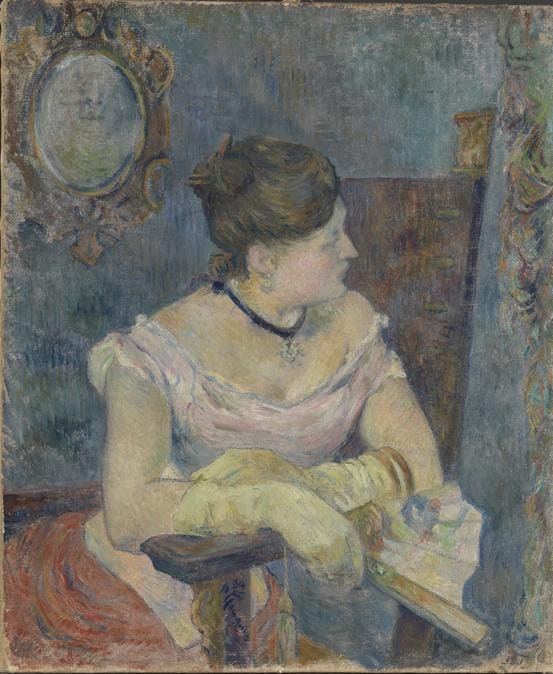 Paul Gauguin, Mette in Evening Dress, 1884. Oil on canvas, 65 × 54 cm. The National Museum of Art, Architecture and Design, Oslo (NG.M.00771)
