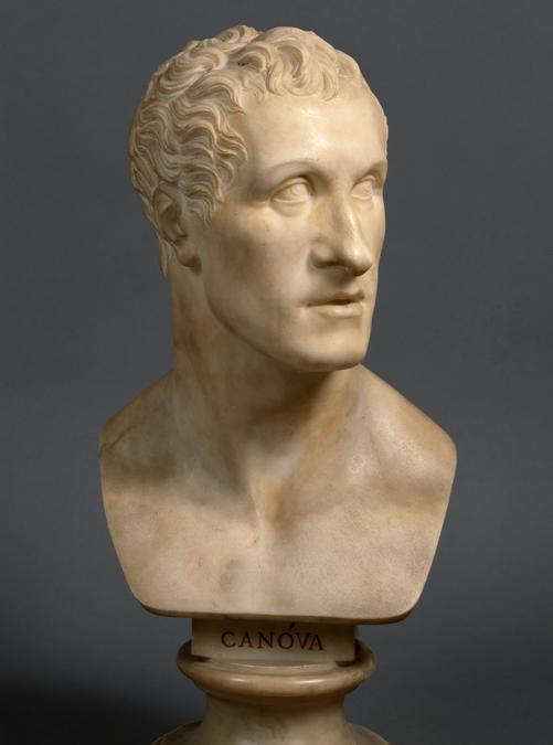 Antonio D'Este, Busto di Antonio Canova, 1832. Marmo, 50,5x23x21 cm. Città del Vaticano, Musei Vaticani. Archivio Fotografico Musei Vatican