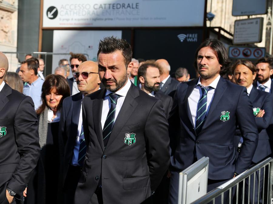 I giocatori del Sassuolo (Fotogramma)