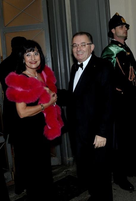 Adriana Spazzoli conil marito Giorgio Squinzi alla Prima del Teatro alla Scala di Milano, 7 dicembre 2013 (Foto  IPP/Mario Romano) 