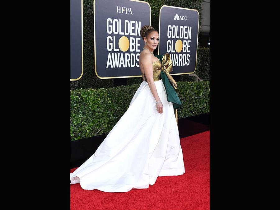Jennifer Lopez in Valentino haute couture (Jon Kopaloff/Getty Images)