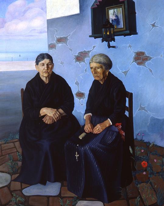 CAGNACCIO DI SAN PIETRO - La sera (Il rosario, inv. GX1993.461), 1923 - Olio su tela, Wolfsoniana - Palazzo Ducale Fondazione per la Cultura