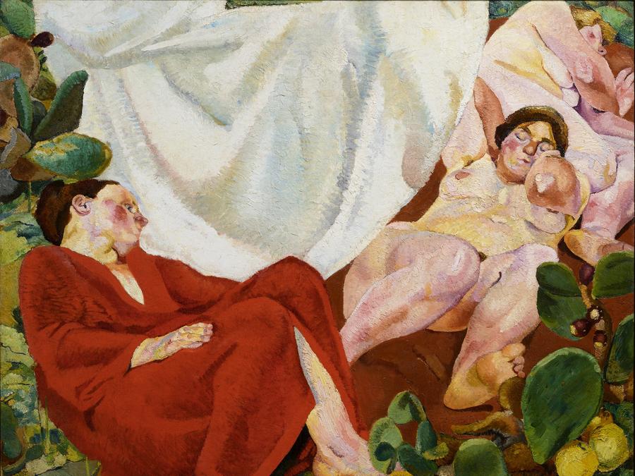 FAUSTO PIRANDELLO - Composizione (Siesta rustica) 1924-1926 - Olio su tela, Collezione Giuseppe Iannaccone, Milano