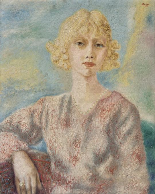 ALBERTO SAVINIO - Ritratto di Mademoiselle Parisis,1929 - olio su tela, Courtesy ED Gallery Piacenza