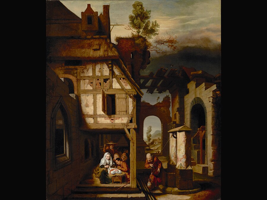 Adoration of the Shepherds. Nicolaes Maes 1656-8. © Digital image courtesy of the Getty's Open Content Program