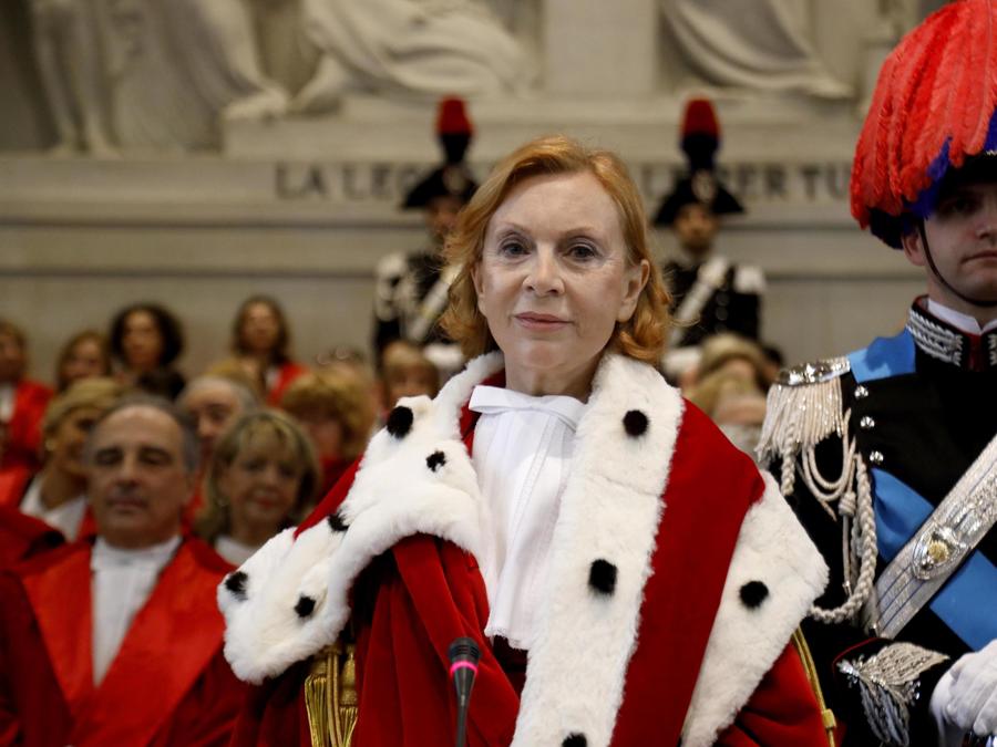 Marina Tavassi alla cerimonia di inaugurazione dell'Anno Giudiziario a Palazzo di Giustizia a Milano. (ANSA/Mourad Balti Touati)