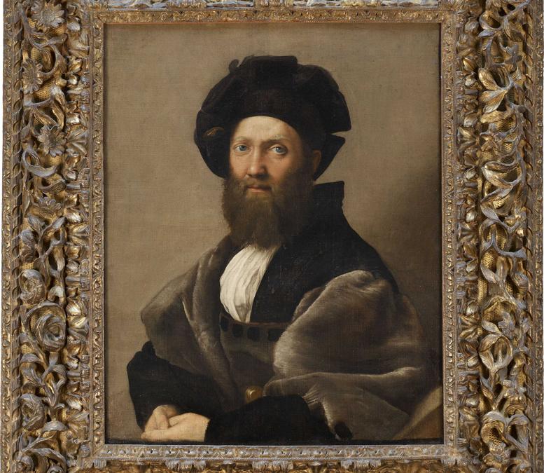 Raffaello, Ritratto di Baldassare Castiglione, Portrait of Baldassarre Castiglione ,1513, olio su tela / oil on canvas, Parigi, musée du Louvre, dèpartement des Peintures , © Musée du Louvre, Dist. RMN – Grand Palais / Angèle Dequier
